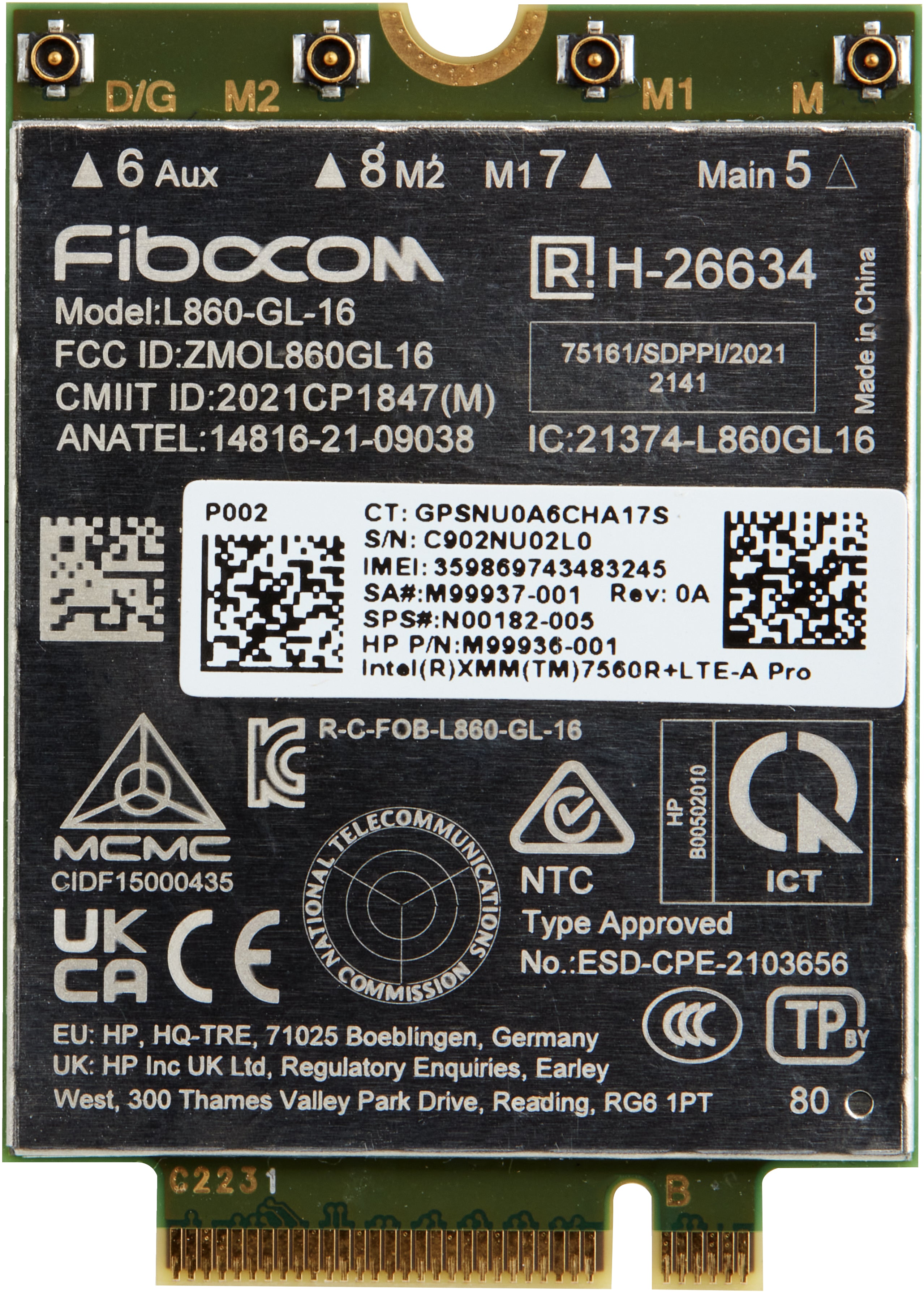 HP INC. XMM 7560 R+ 4G LTE-Advance WWAN