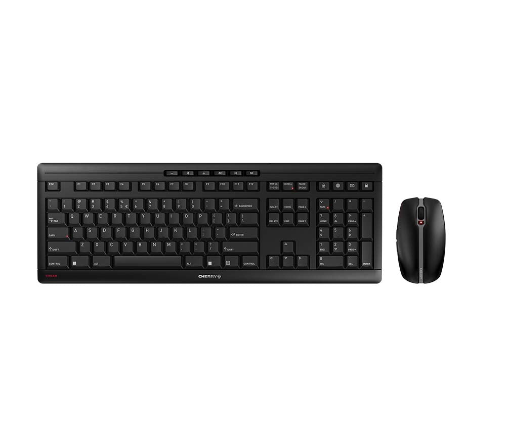 CHERRY STREAM - Desktop set - Wireless - QWERTY - Black