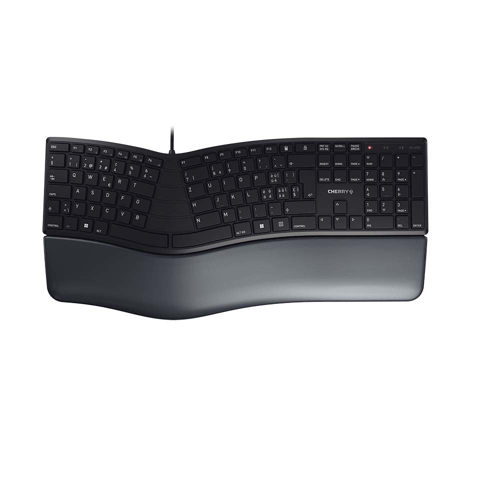 CHERRY KC 4500 ERGO - Keyboard - Corded - Swiss QWERTZ - Black
