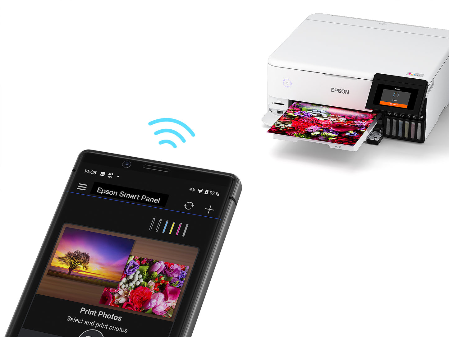 EPSON EcoTank ET-8500 - Multifunction printer - A4 - 5760 x 1440 dpi - 32 ppm - Wi-fi - White