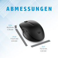 HP INC. 435 Wireless Ergonomic Mouse - Black