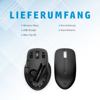 HP INC. 435 Wireless Ergonomic Mouse - Black