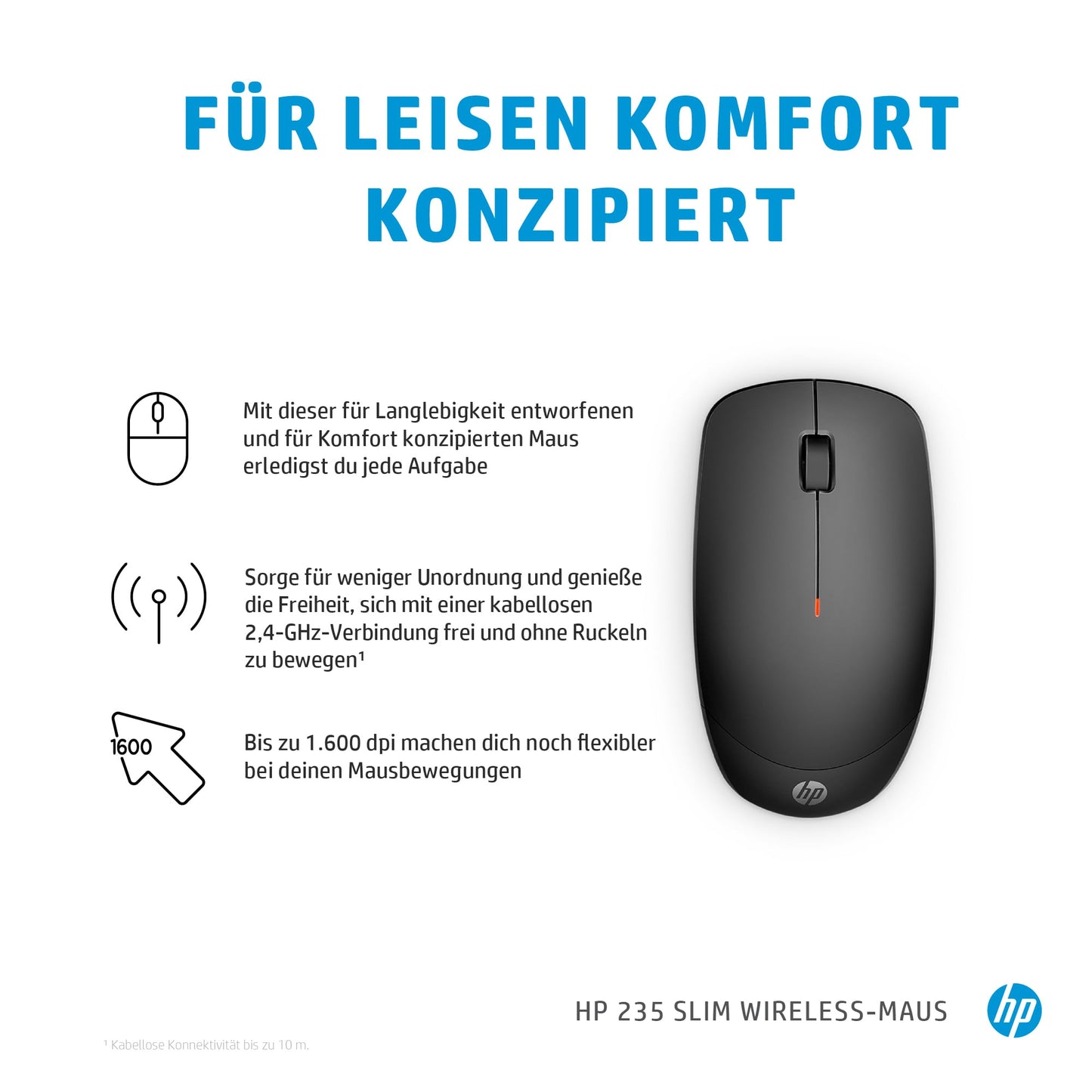 HP INC. 235 Slim Wireless Mouse - Black