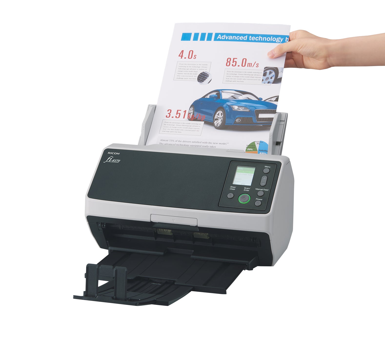 RICOH FI-8170: Duplex - A4 - ADF 100 - 70 ppm - USB 3.2/LAN