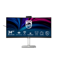 PHILIPS 6000 Series - 34 inch Curved - UltraWide Quad HD VA LED Monitor - 3440x1440 - Thunderbolt 4 - HAS / RJ45 / Webcam
