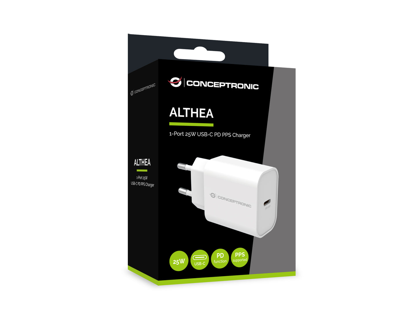 CONCEPTRONIC 1-Port 25W PPS USB-C PD Charger