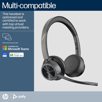 HP INC. Poly Voyager 4320 Microsoft Teams Certified Headset + BT700 dongle + Charging Stand