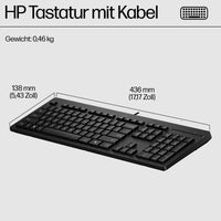 HP INC. 125 G2 USB Wired Keyboard - QWERTY