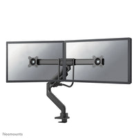 NEOMOUNTS NEXT Core Dual Crossbar Monitor Arm - 17-32inch - 1-8 kg/screen - Gas Spring - 180 Degrees -Stop Mechanism - Topfix - Black