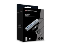 CONCEPTRONIC 7-Port USB 3.0 Hub with Power Adapter - 5Gbps - USB-A x 7