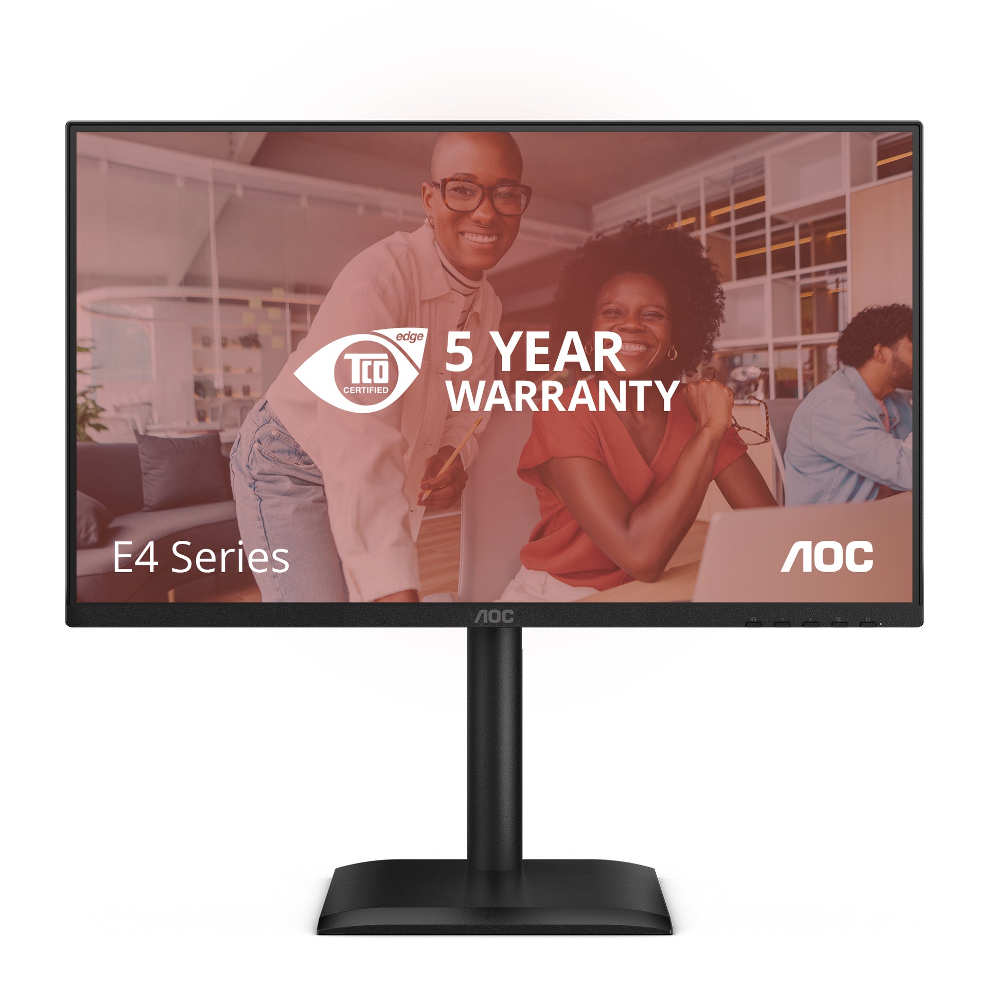 AOC E4 Series - 24 inch - Full HD LED - 1920x1080 - 120hz - Pivot - HAS