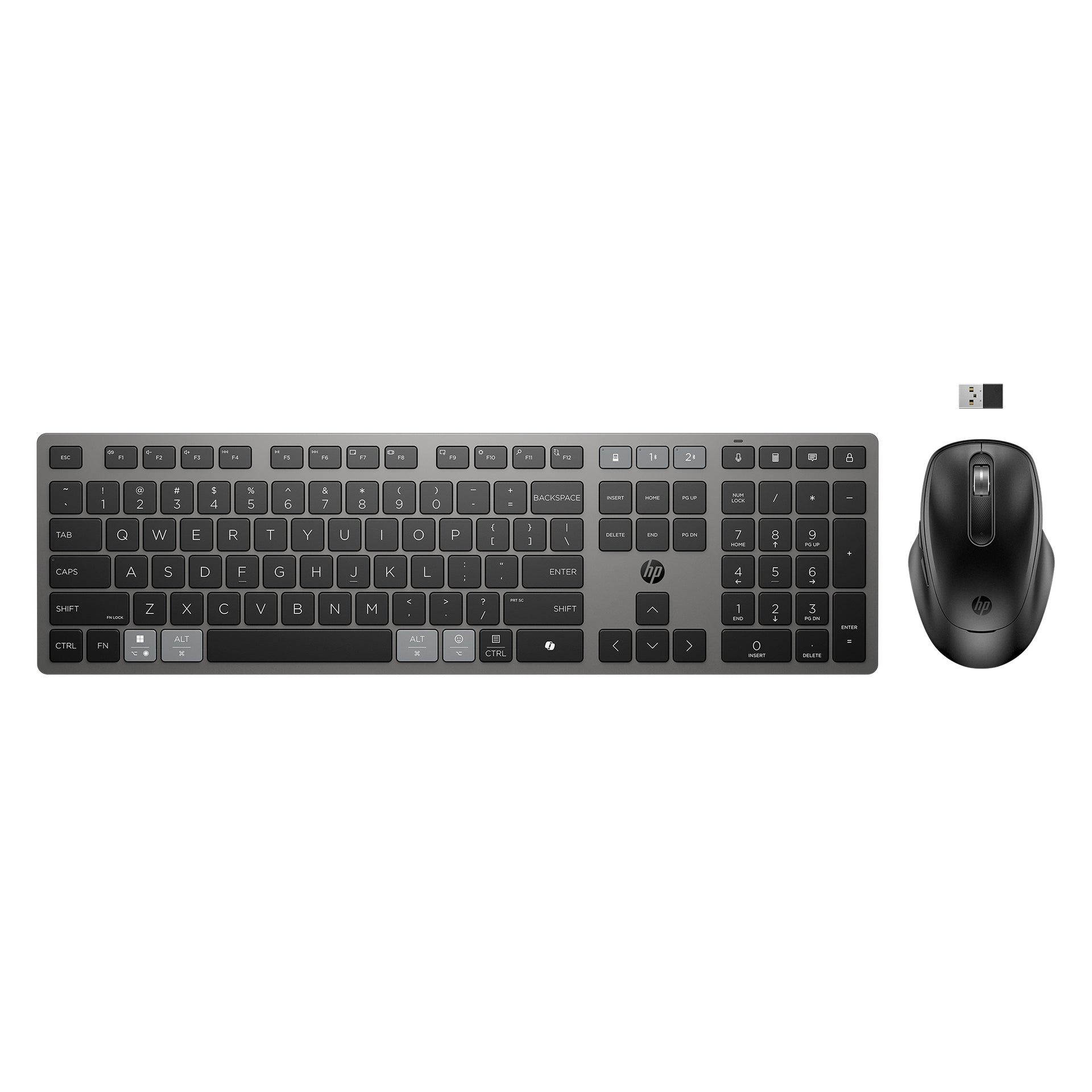 HP INC. 725 Multi-Device Rechargeable Wireless Keyboard and Mouse Combo - QWERTY US