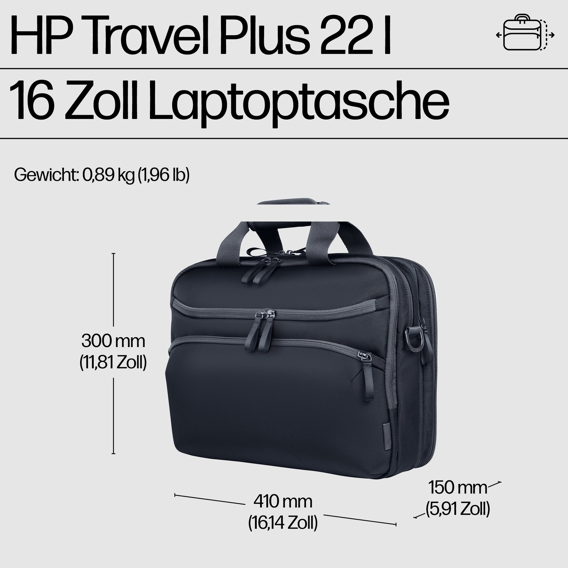 HP INC. Travel Plus Laptop Bag - 16inch