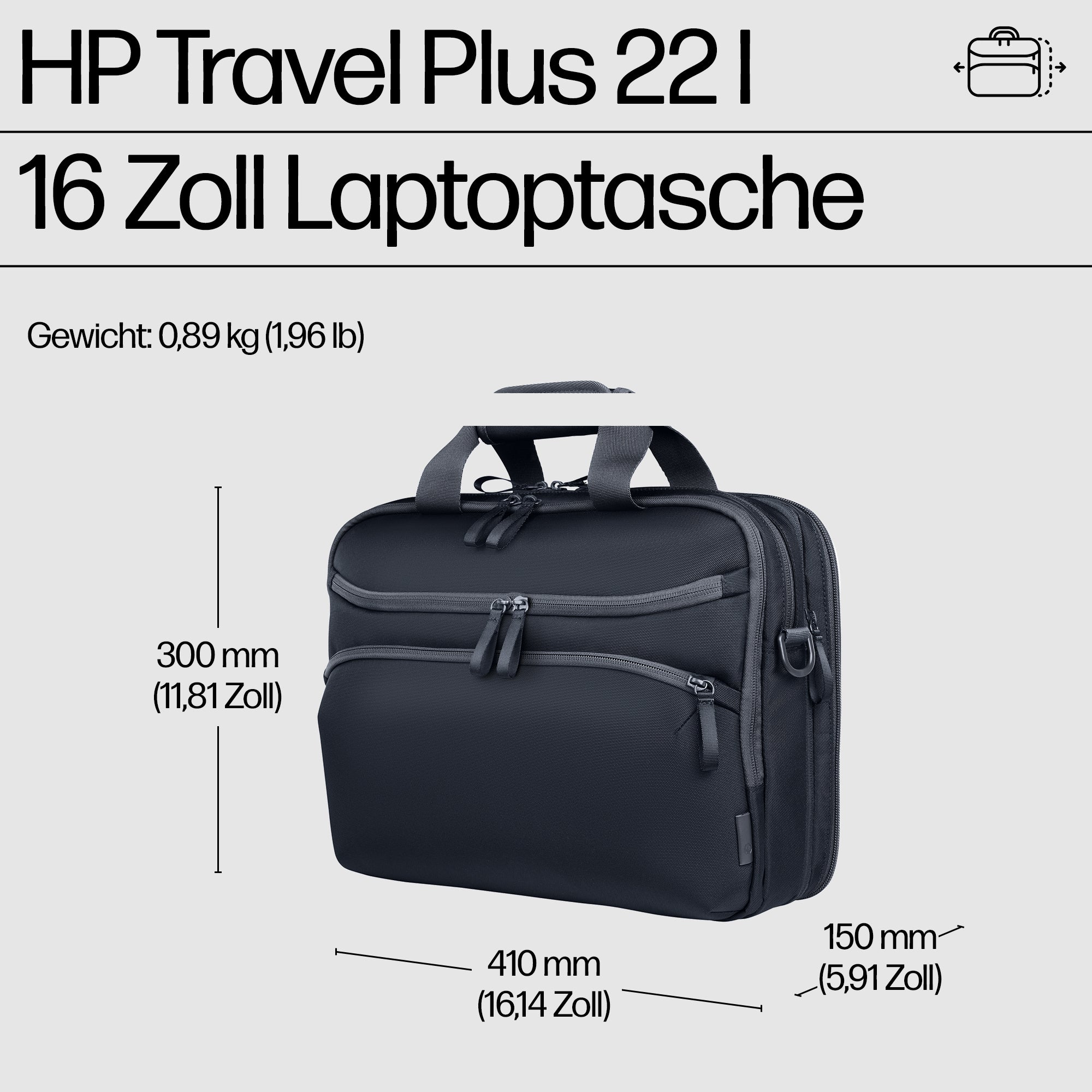 HP INC. Travel Plus Laptop Bag - 16inch