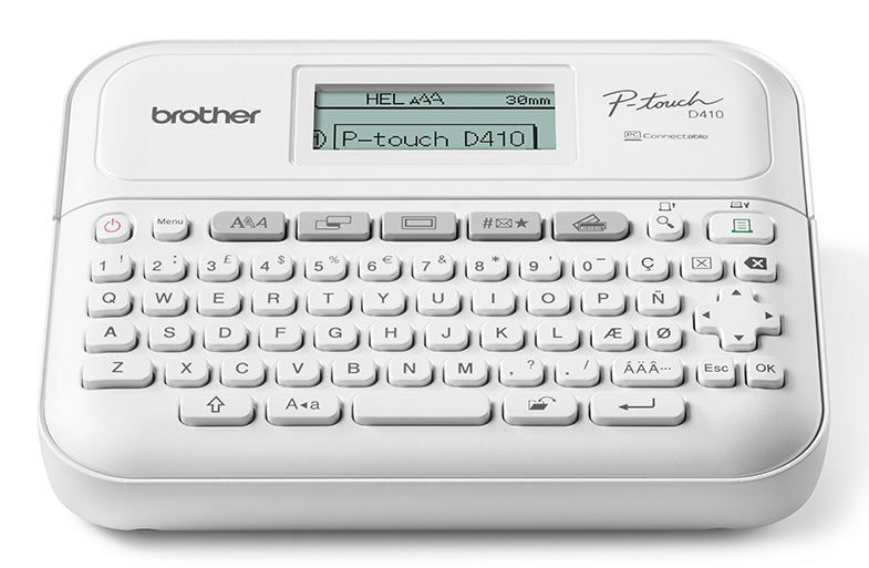 BROTHER PTD410VP Labelprinter - Zero-inkt Printtechnolgy - 180x180 DPI - white