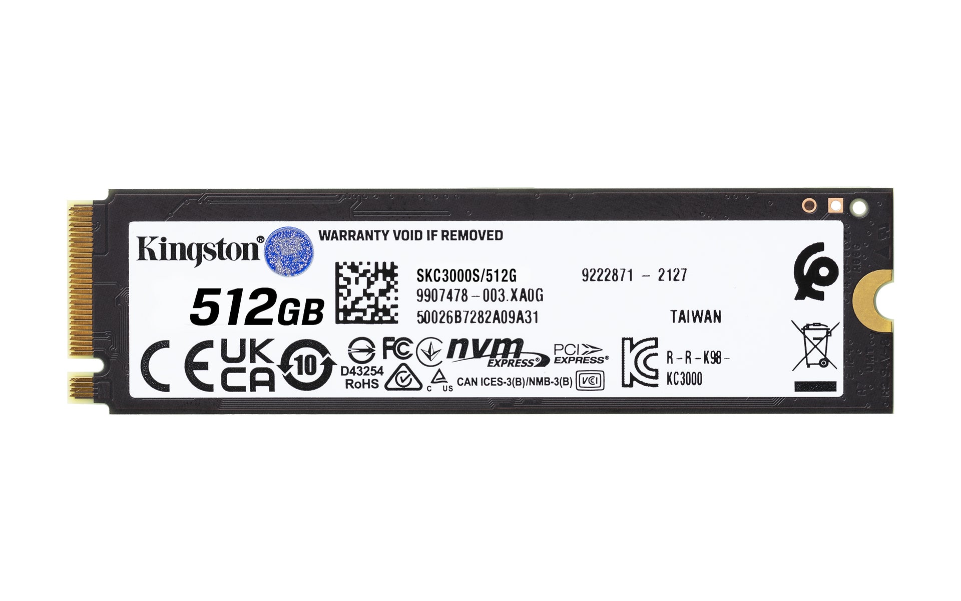 KINGSTON KC3000 NVMe 512GB SSD - M.2 2280 - PCIe 4.0 x 4