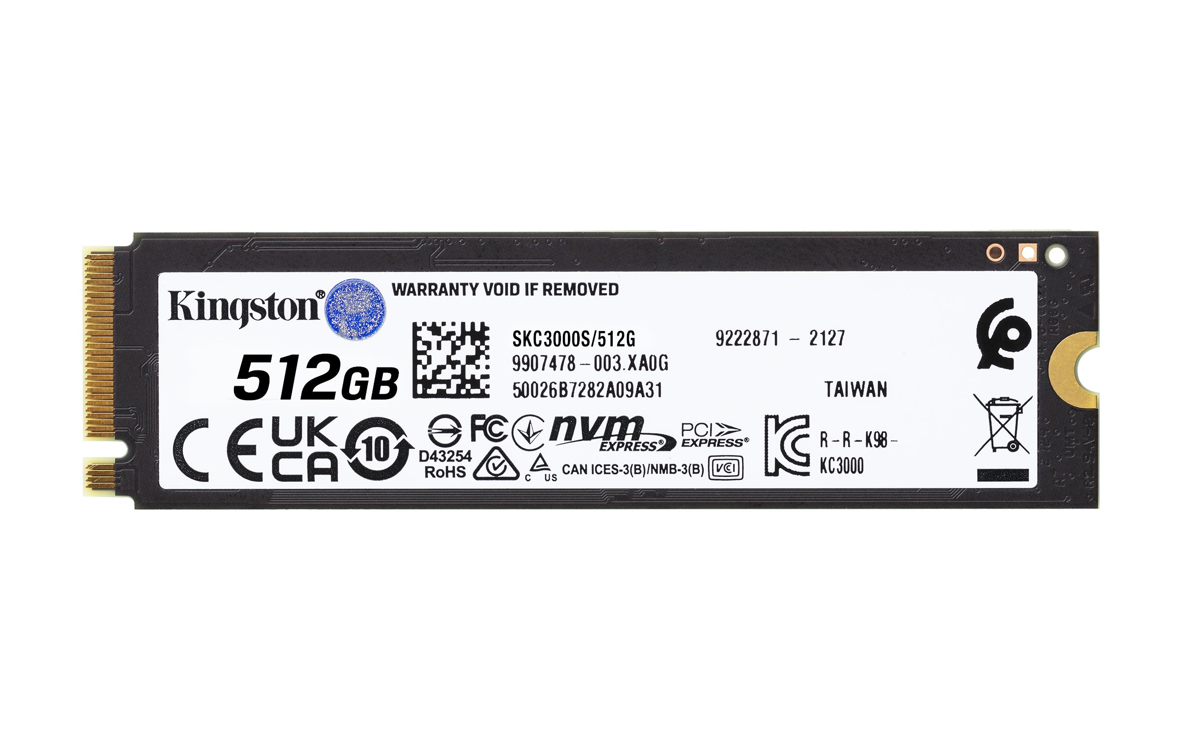 KINGSTON KC3000 NVMe 512GB SSD - M.2 2280 - PCIe 4.0 x 4