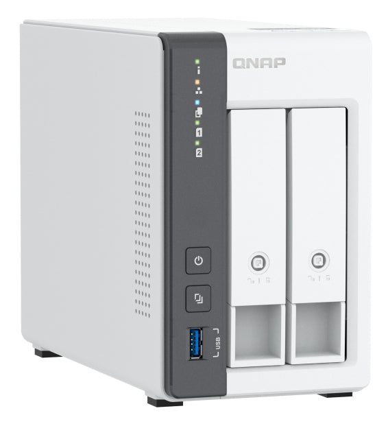 QNAP ARM 4-core Cortex-A55 2.0GHz - NAS Tower - 2x 3.5-inch SATA 6Gb/s