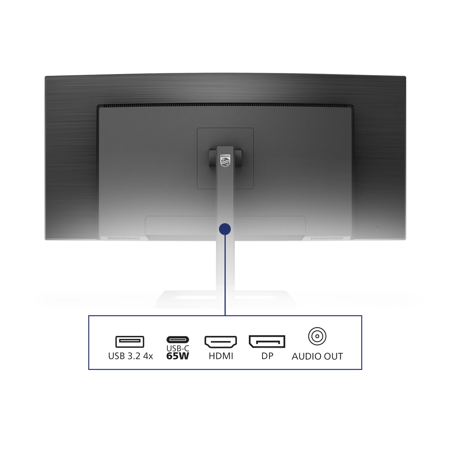 PHILIPS E-Line - 34 inch - Curved - UltraWide Quad HD VA LED Monitor - 3440x1440 - HAS / USB-C