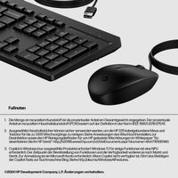 HP INC. 225 Wired Keyboard and Mouse Set - QWERTY