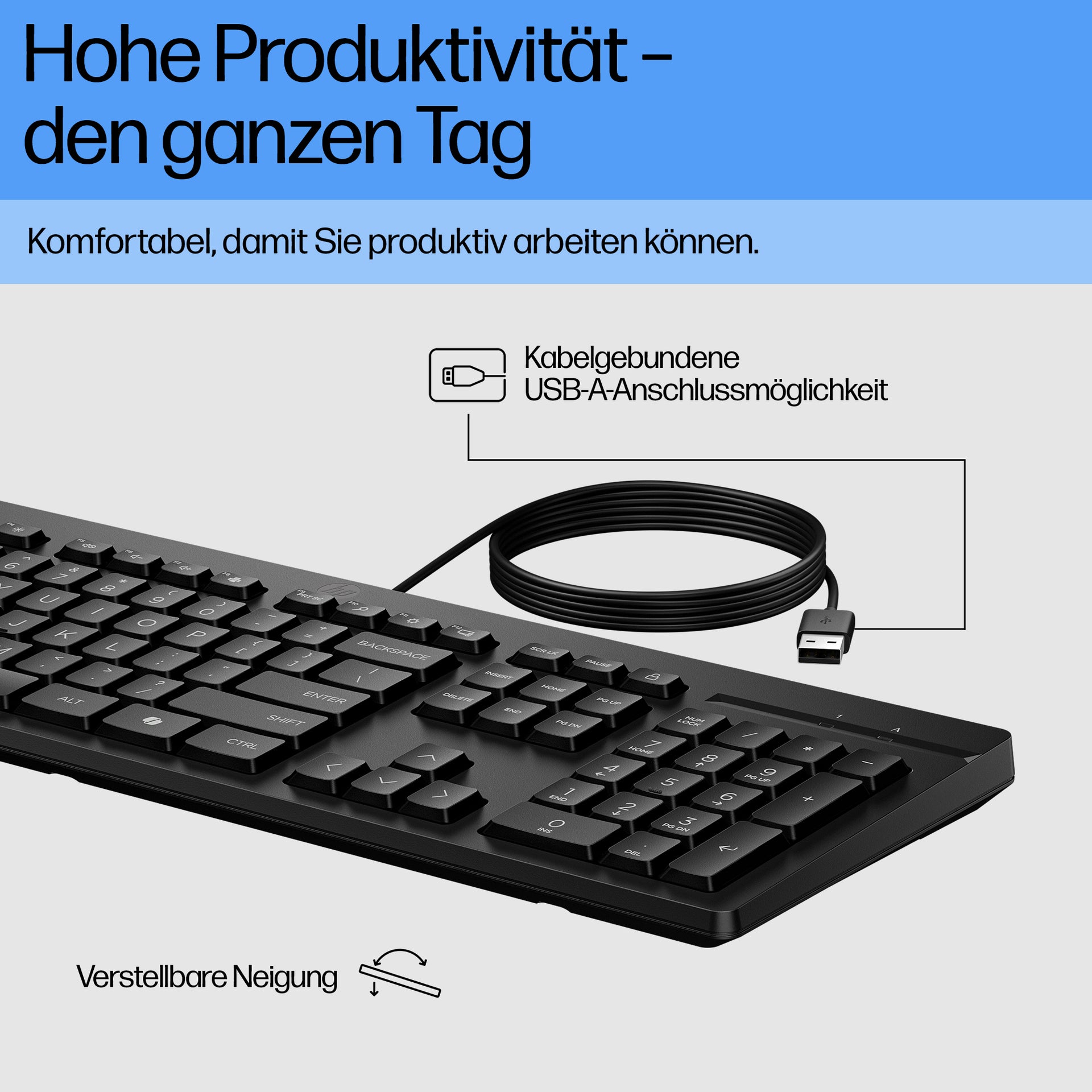 HP INC. 125 G2 USB Wired Keyboard - QWERTY