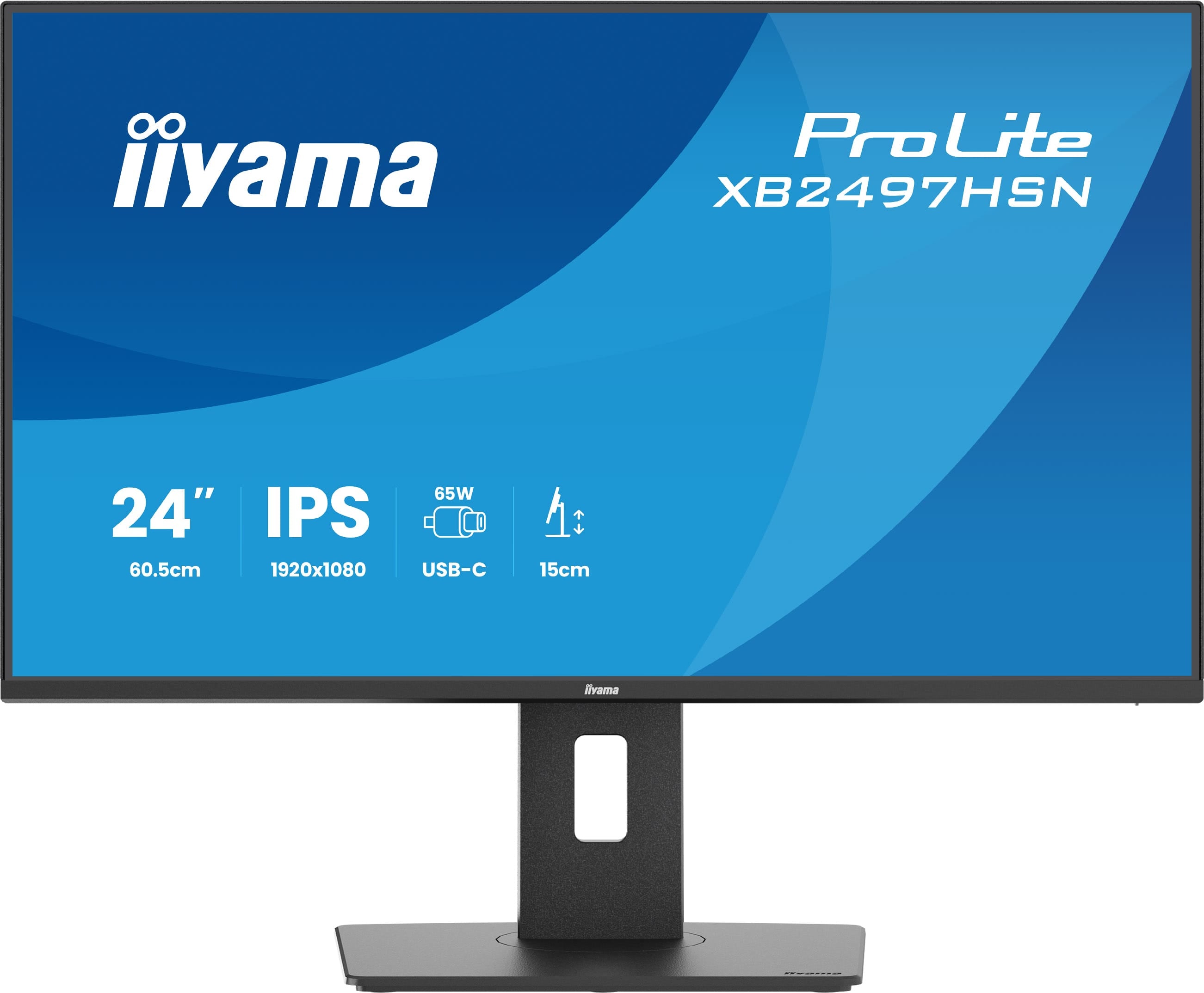 IIYAMA ProLite 24 inch - Full HD IPS LED Monitor - 1920x1080 - USB-C Dock - HAS / Pivot