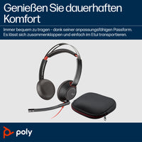HP INC. Poly Blackwire 5220 Stereo USB-C Headset + 3.5mm Plug + USB-C/A Adapter