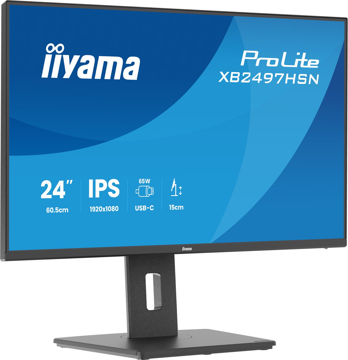 IIYAMA ProLite 24 inch - Full HD IPS LED Monitor - 1920x1080 - USB-C Dock - HAS / Pivot