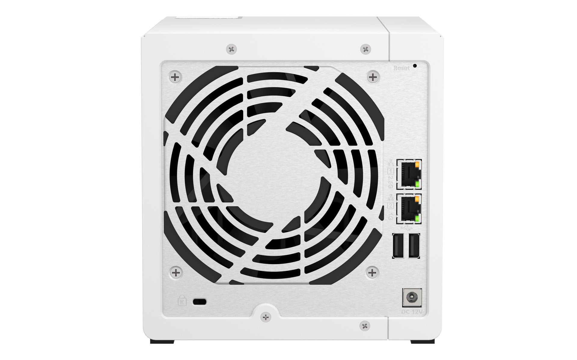 QNAP ARM 4-core Cortex-A55 - NAS Tower - 4 GB RAM - 4GB Flash - 4 Bays 3.5 inch - White