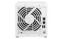 QNAP ARM 4-core Cortex-A55 - NAS Tower - 4 GB RAM - 4GB Flash - 4 Bays 3.5 inch - White