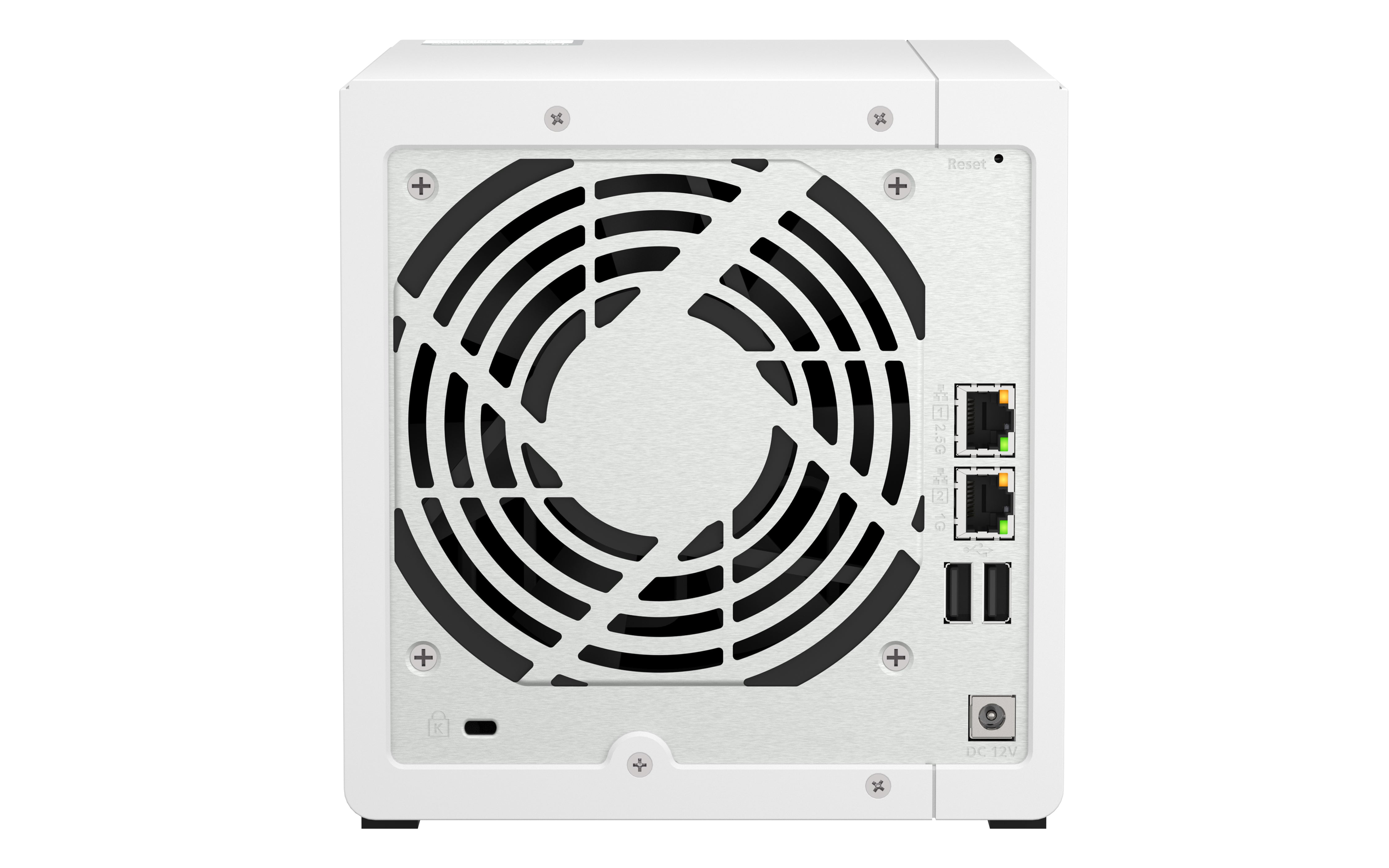 QNAP ARM 4-core Cortex-A55 - NAS Tower - 4 GB RAM - 4GB Flash - 4 Bays 3.5 inch - White